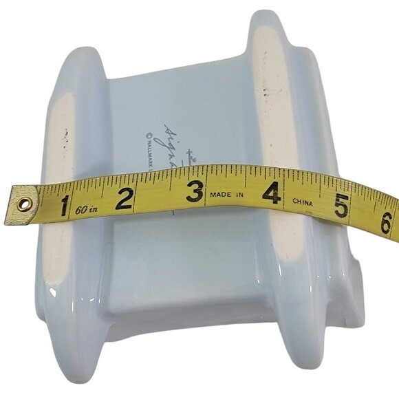 Hallmark Signature Baby Boy Blue Ceramic Keepsake Cradle Rocker Lots of Love - Picture 9 of 16